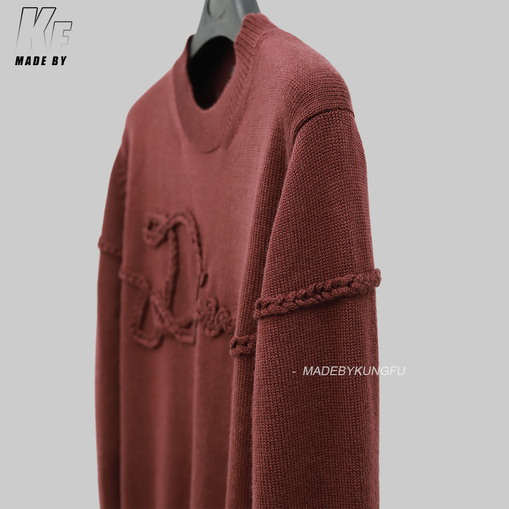 D1or wool rope knit sweater