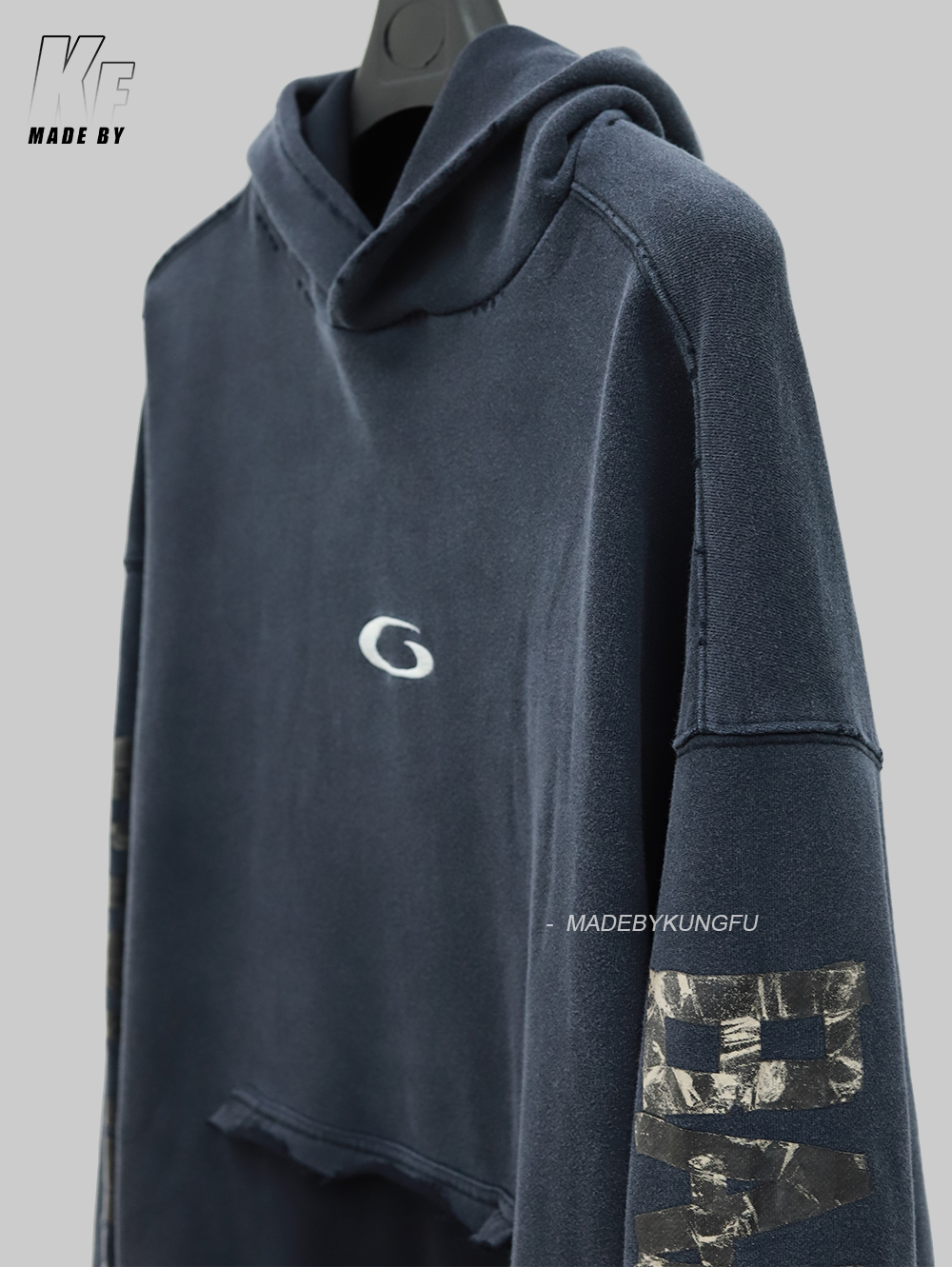 BLCG vintage washed type hooded hoodie