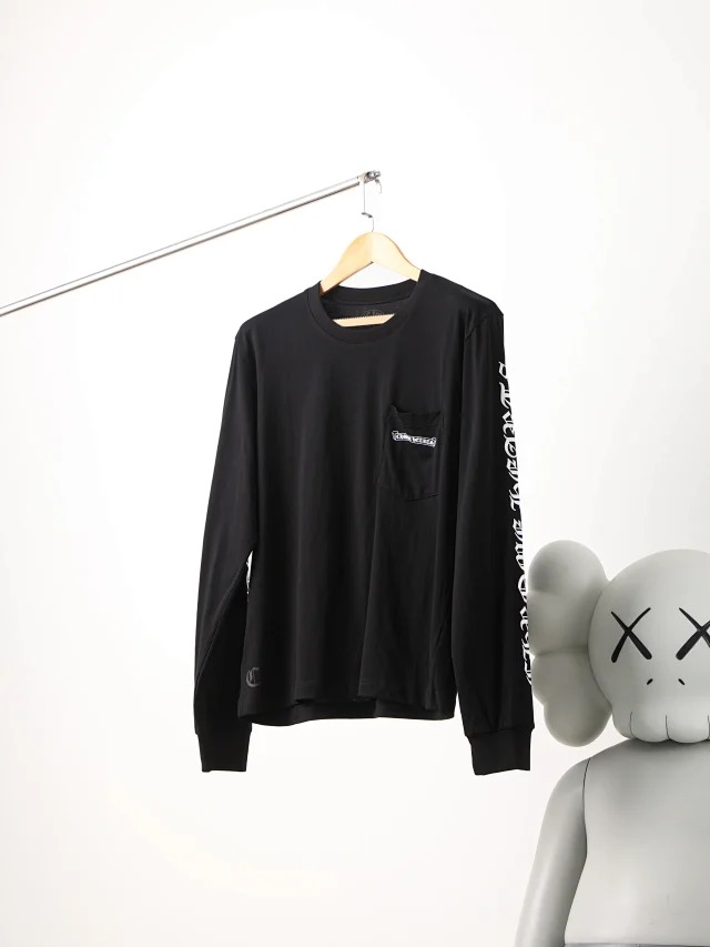 CH Letter print round neck pullover long sleeve