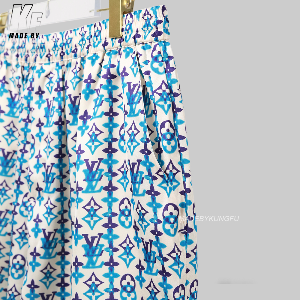 1V mulberry silk blended shorts