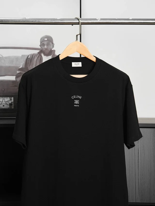 Item ID 9038 CE Embroidery Density 99 Restoration Logo Embroidery Round Neck Hoodie Loose Short Sleeve T-shirt for Men and Women
