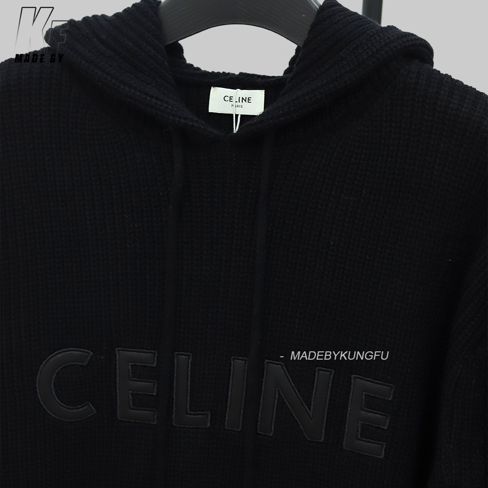 celine针织连帽卫衣 黑色