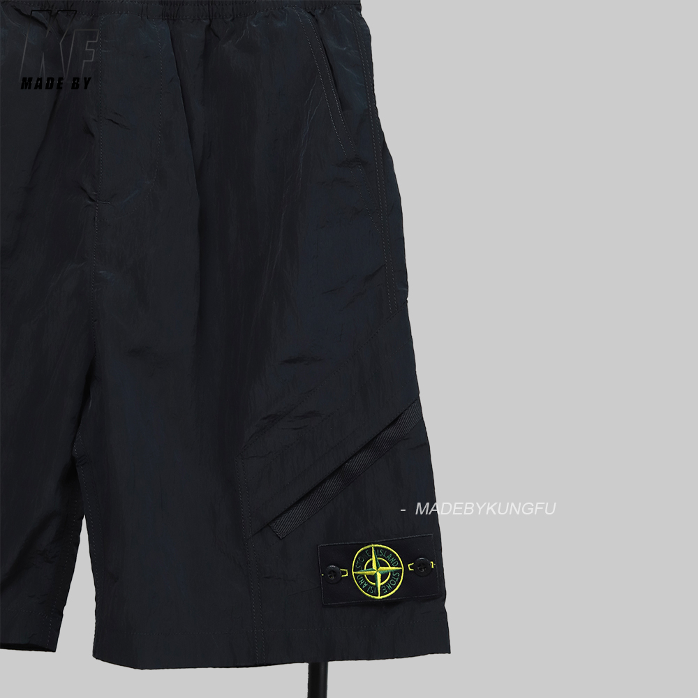 SI metal nylon pleated shorts