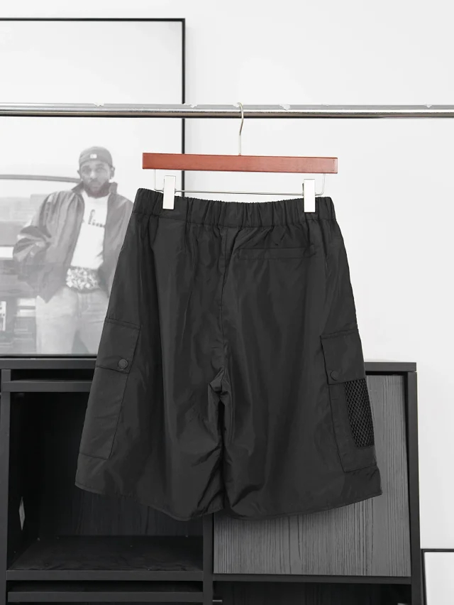 Item ID 9049 Cargo Shorts 50D nylon mesh 20D fine spun main fabric solid color pocket five pack quick drying shorts