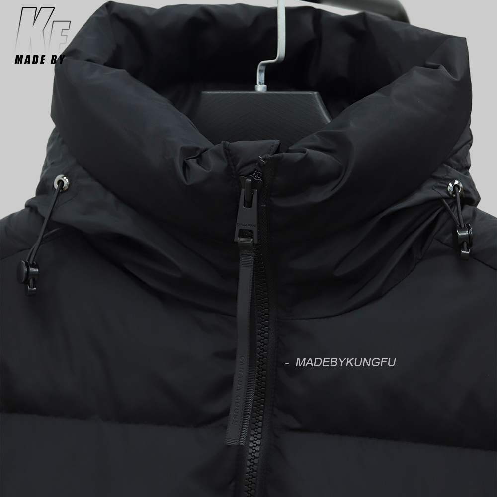 CG大鹅针织袖羽绒服 黑色