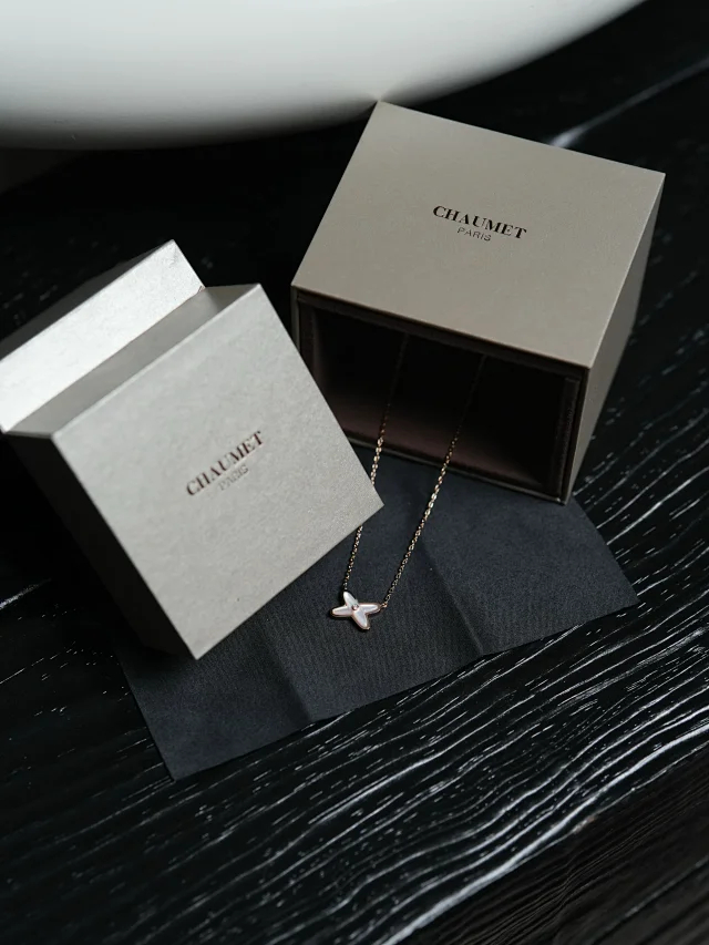 Item ID 9055 Chaumet Beauty - Natural Fritillaria in Paris ➕ Electroplated K Gold LienIs Lifetime Series Necklace for Women, Adjustable