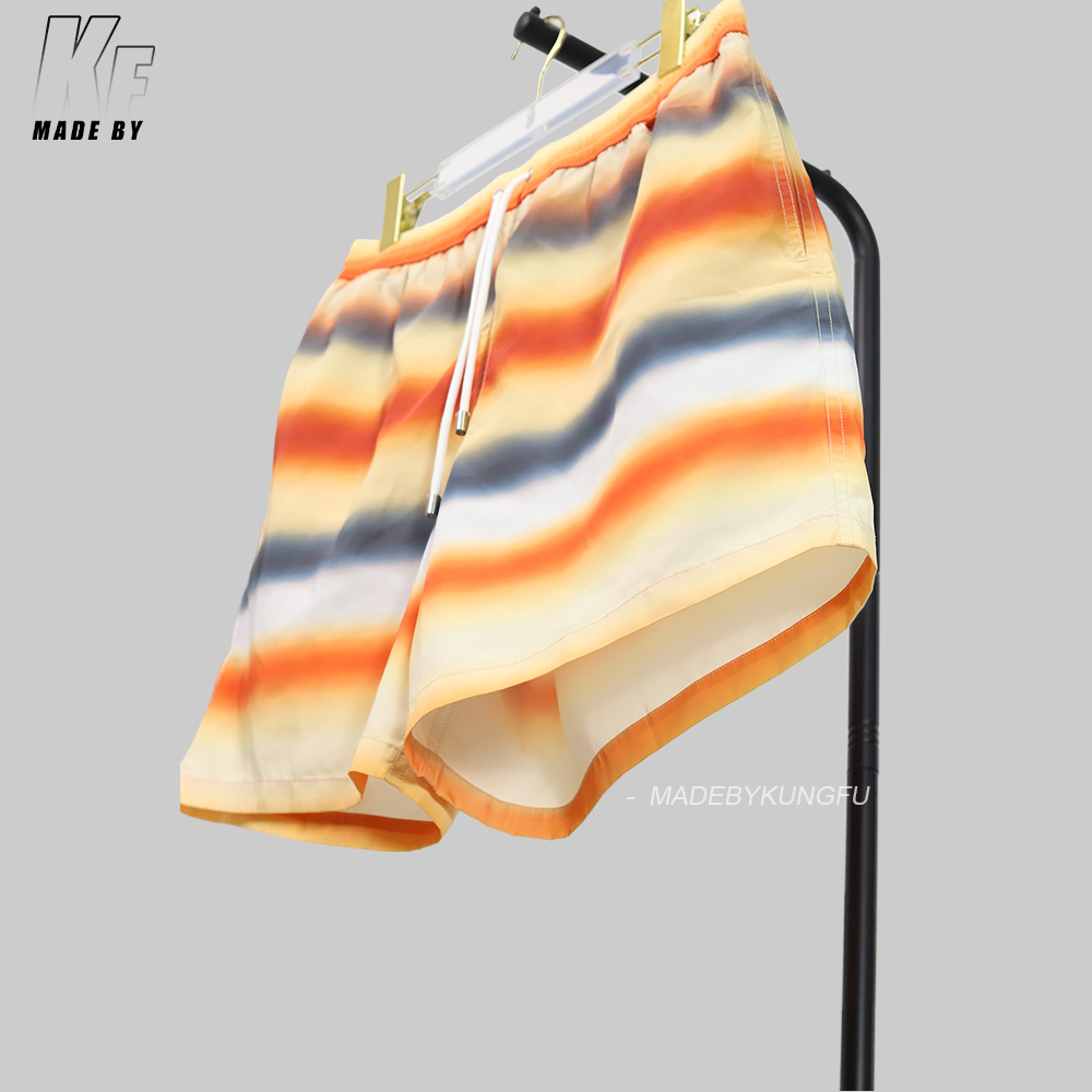 LOE Gradient striped swim trunks