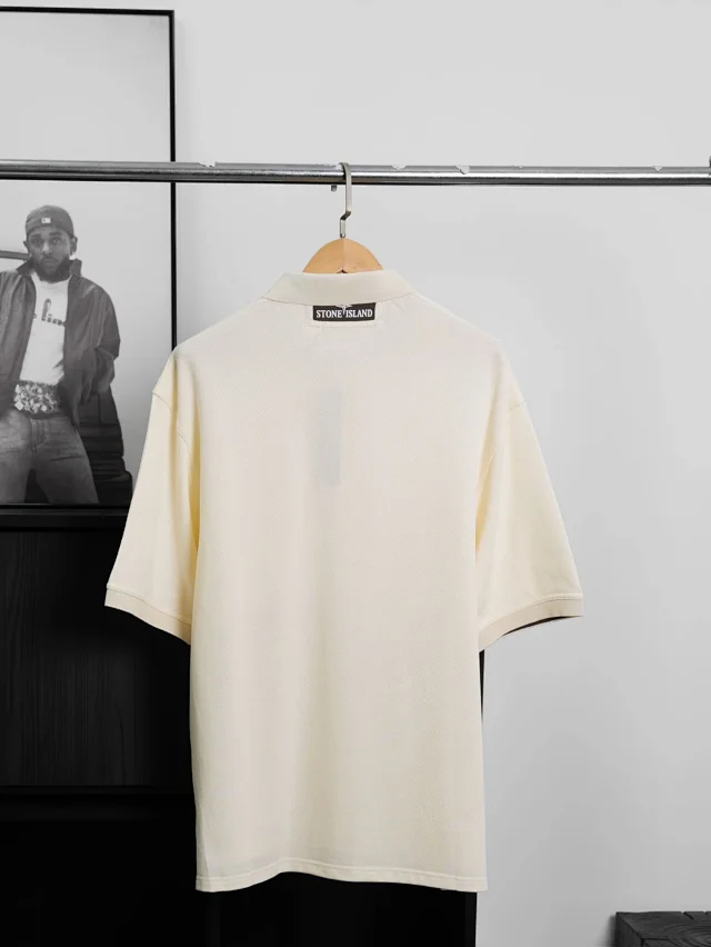 Item ID 9065 SI Customized Vermilion Cloth FLOOFIT Old Money Style LOGO Button Short Sleeve Polo Shirt