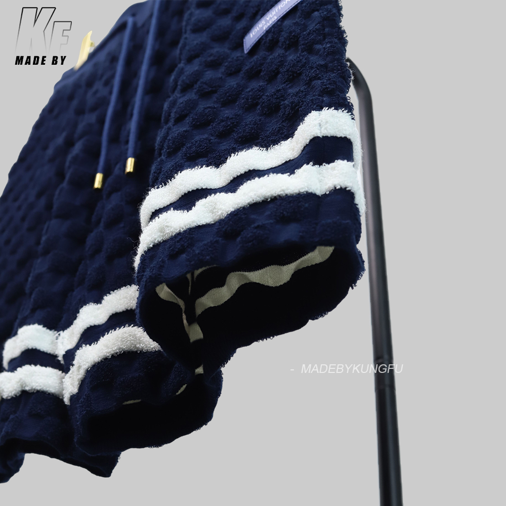 1V DAMIER terry tennis shorts
