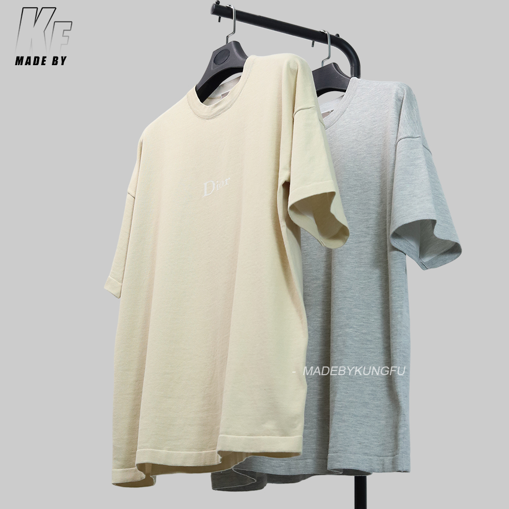 D1or oversized loose knitted jacquard tee