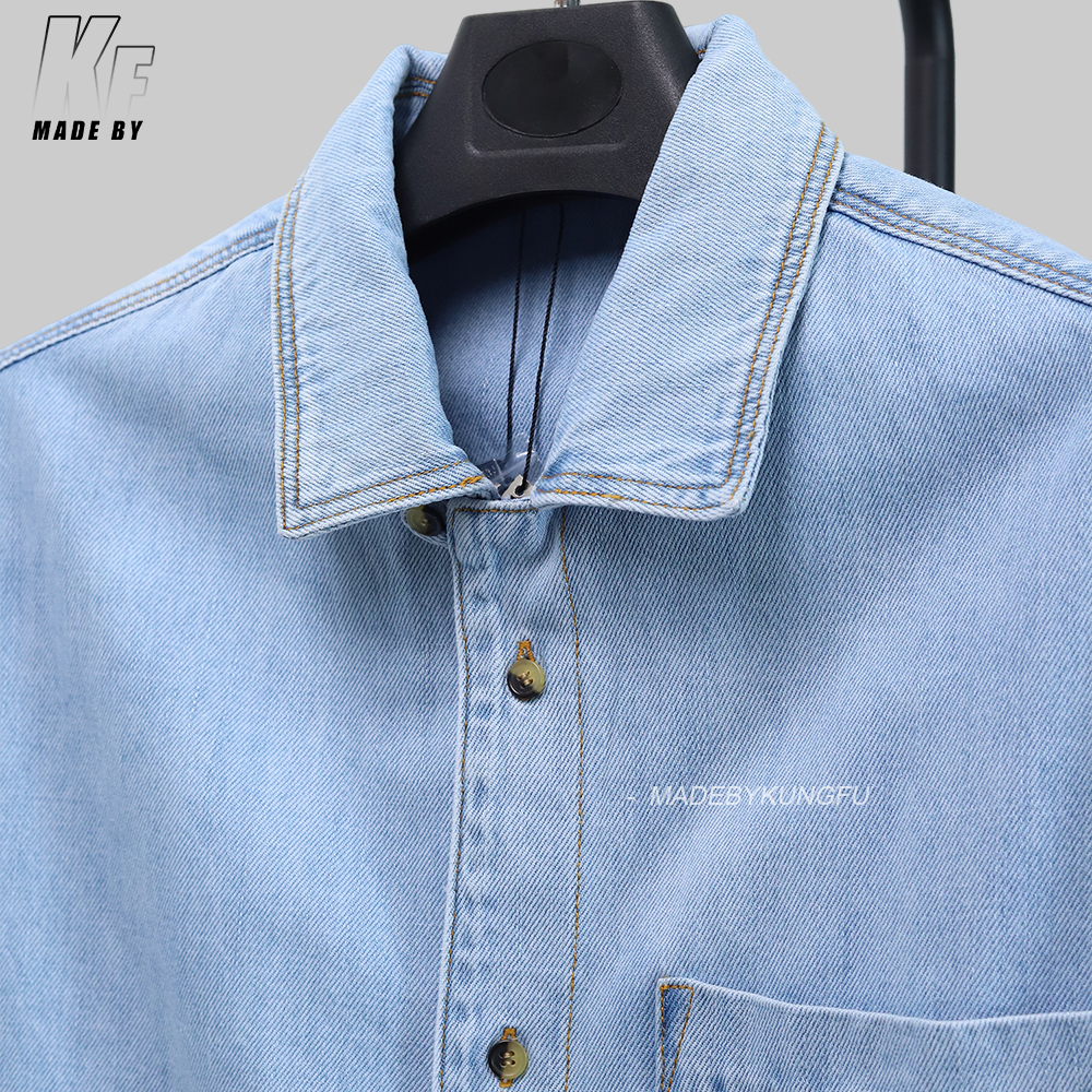 LOE patch embroidered denim shirt
