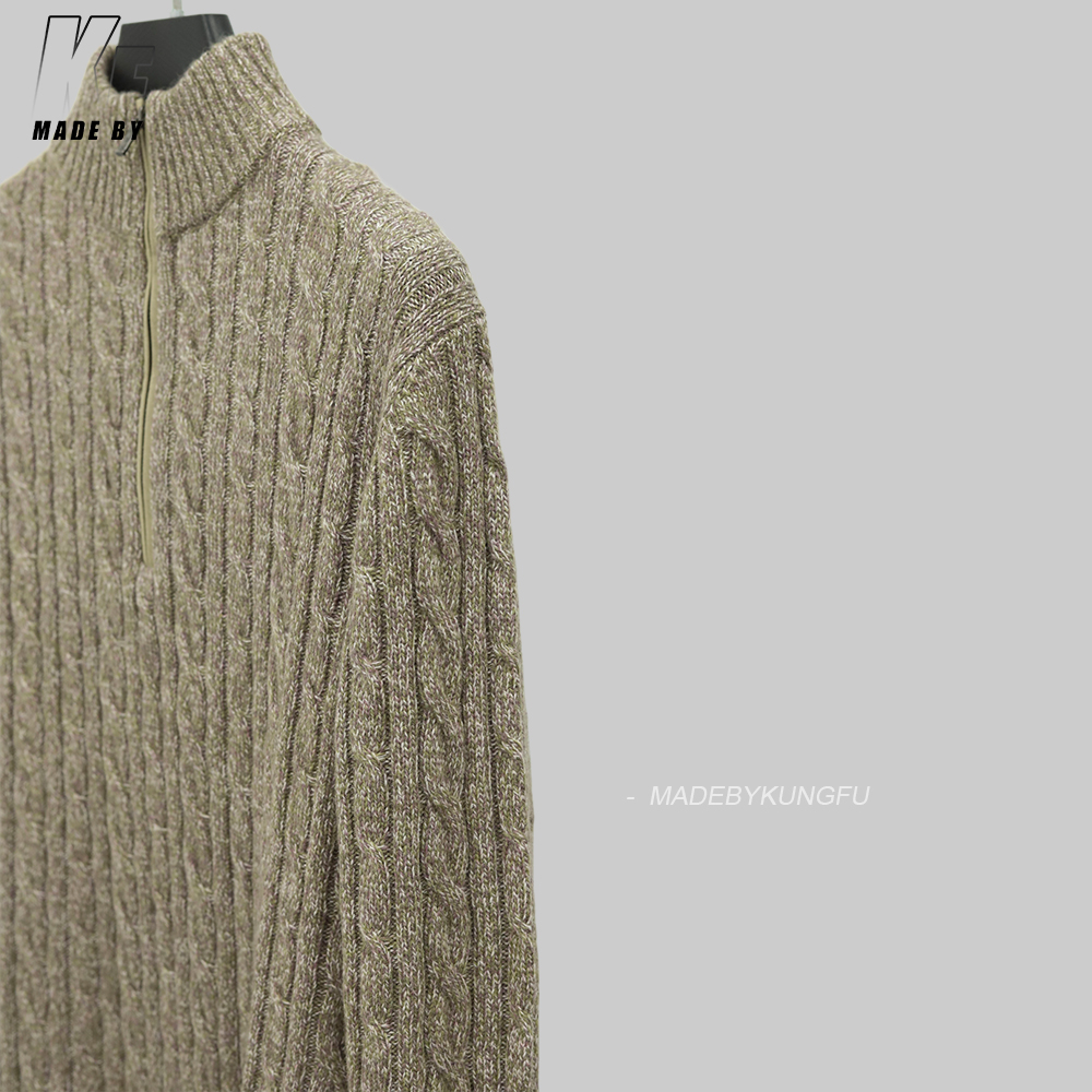 LP诺幽翩雅半拉链毛衣 沙色