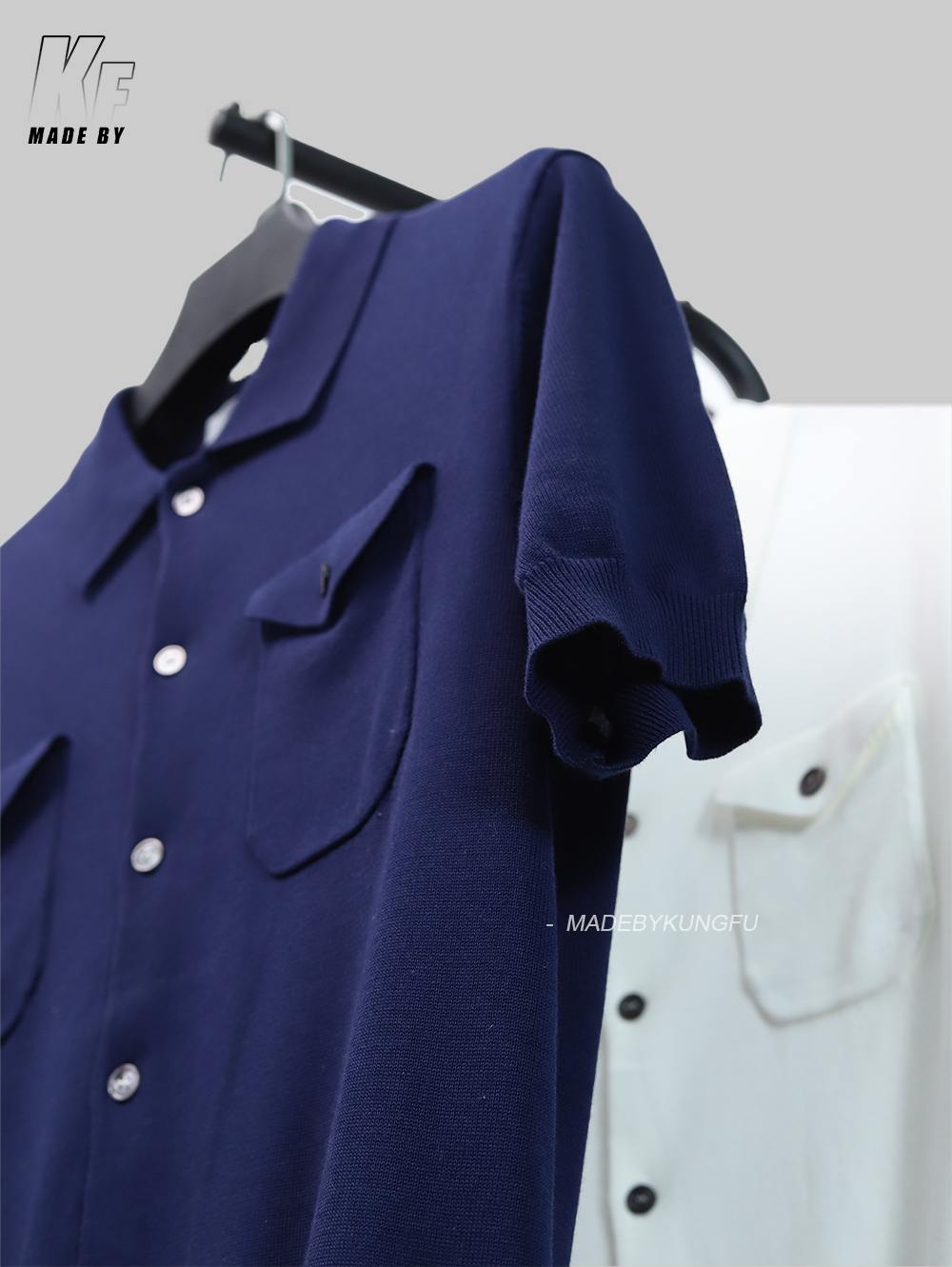 VERSACE knit Button UP Polo