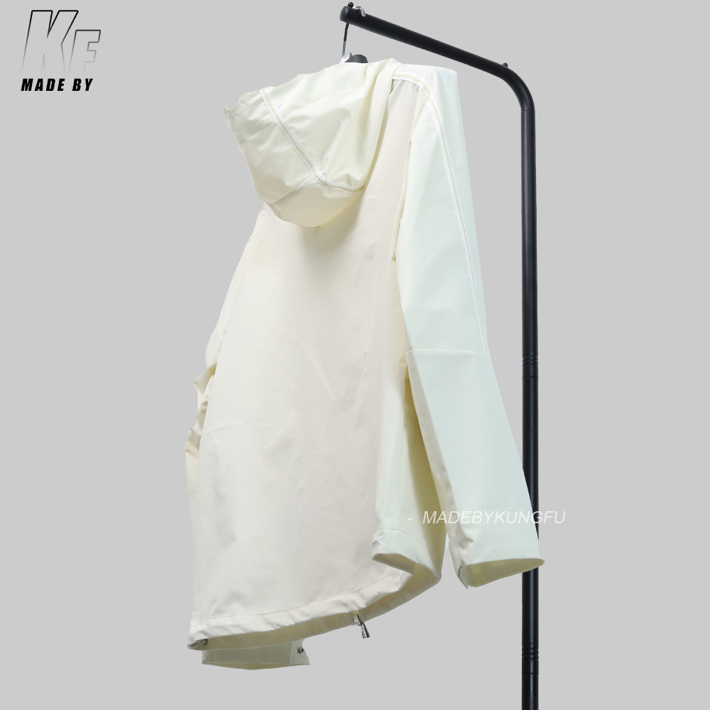 MON Orange stitched windbreaker - tear resistant tech