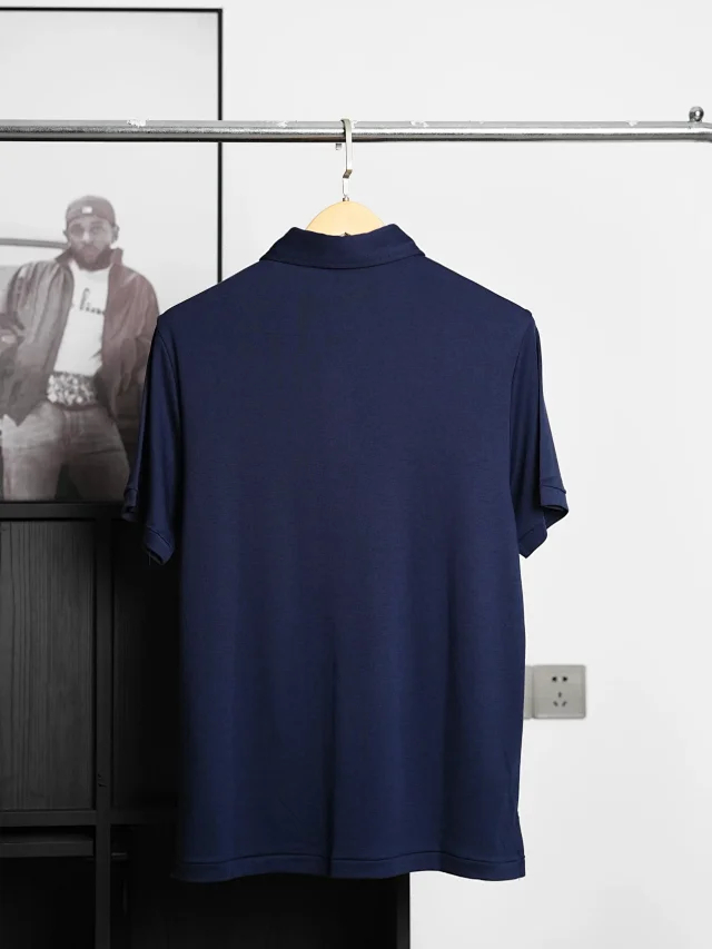 Item ID 9082 RL SS26 Pony Logo Button Long Velvet Elastic Fiber Original Embroidery Front Sleeve Polo Shirt