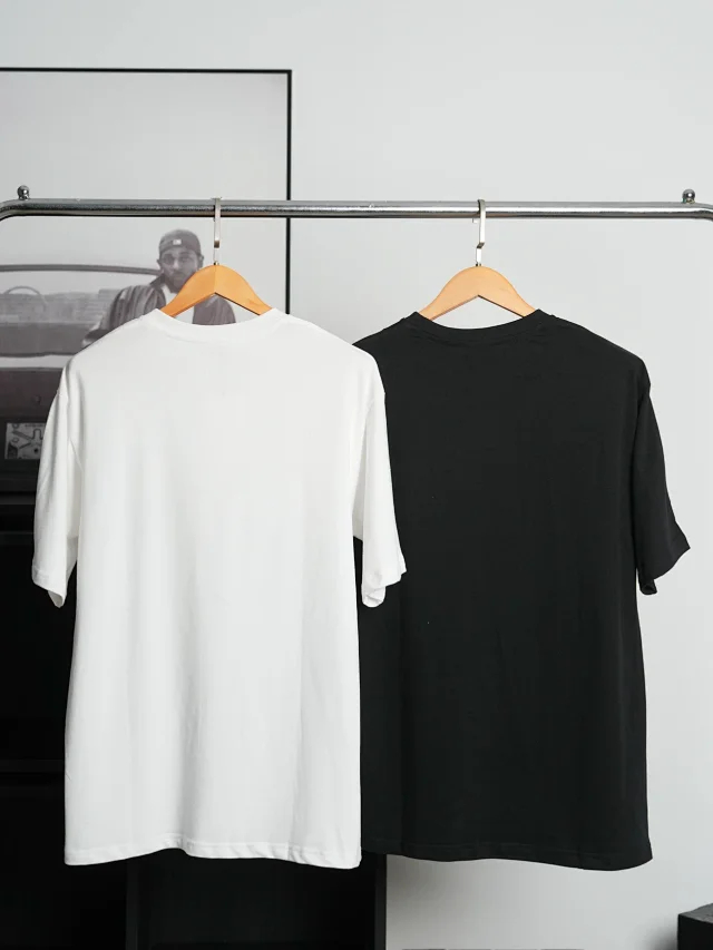 Item ID 9085 CHANE1 Suede Soft Long staple Cotton Fabric Round Neck Logo Embroidered Short Sleeve T-shirt