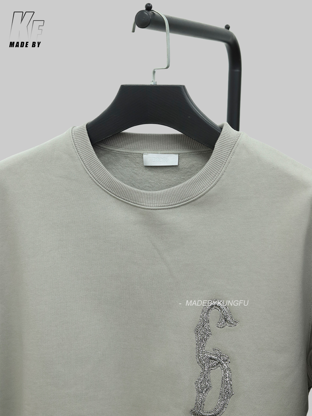 Dior CD字母圆领卫衣 灰色