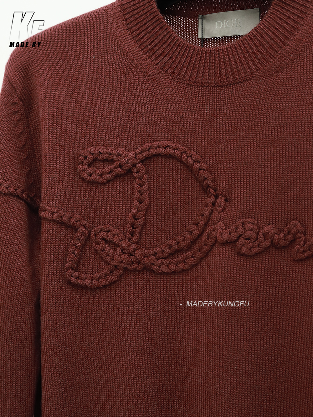 D1or wool rope knit sweater