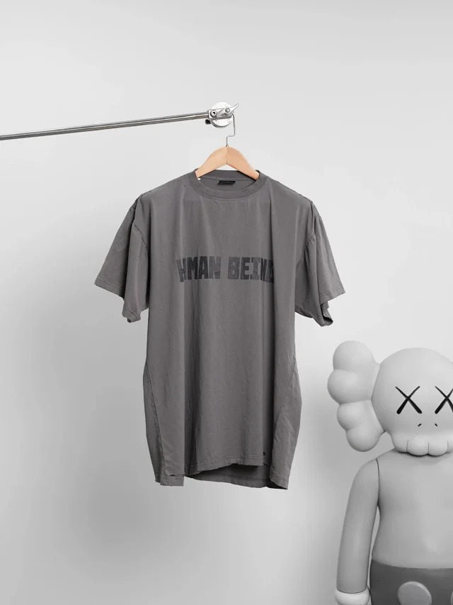 BLCG Letter printed round neck short sleeved shirt