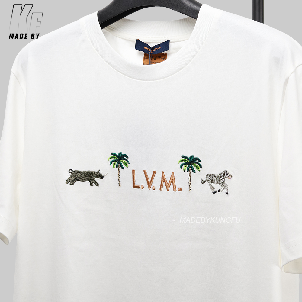 1V Coconut tree embroidery tee
