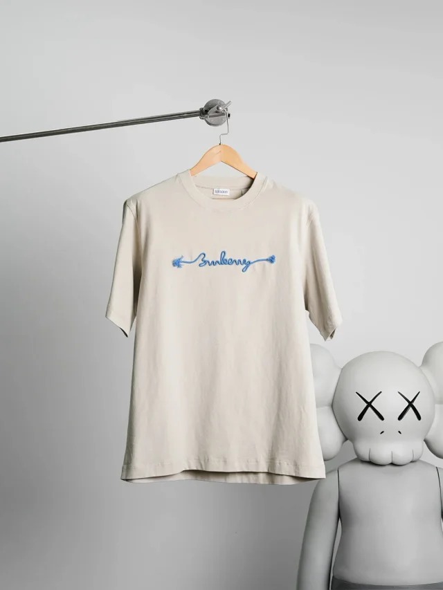 Item ID 9012 BBR SS25 letter printed round neck short sleeved shirt