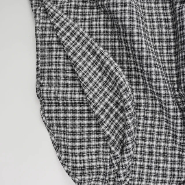 Item ID 9018 Acne Left chest pocket logo flannel long sleeved shirt