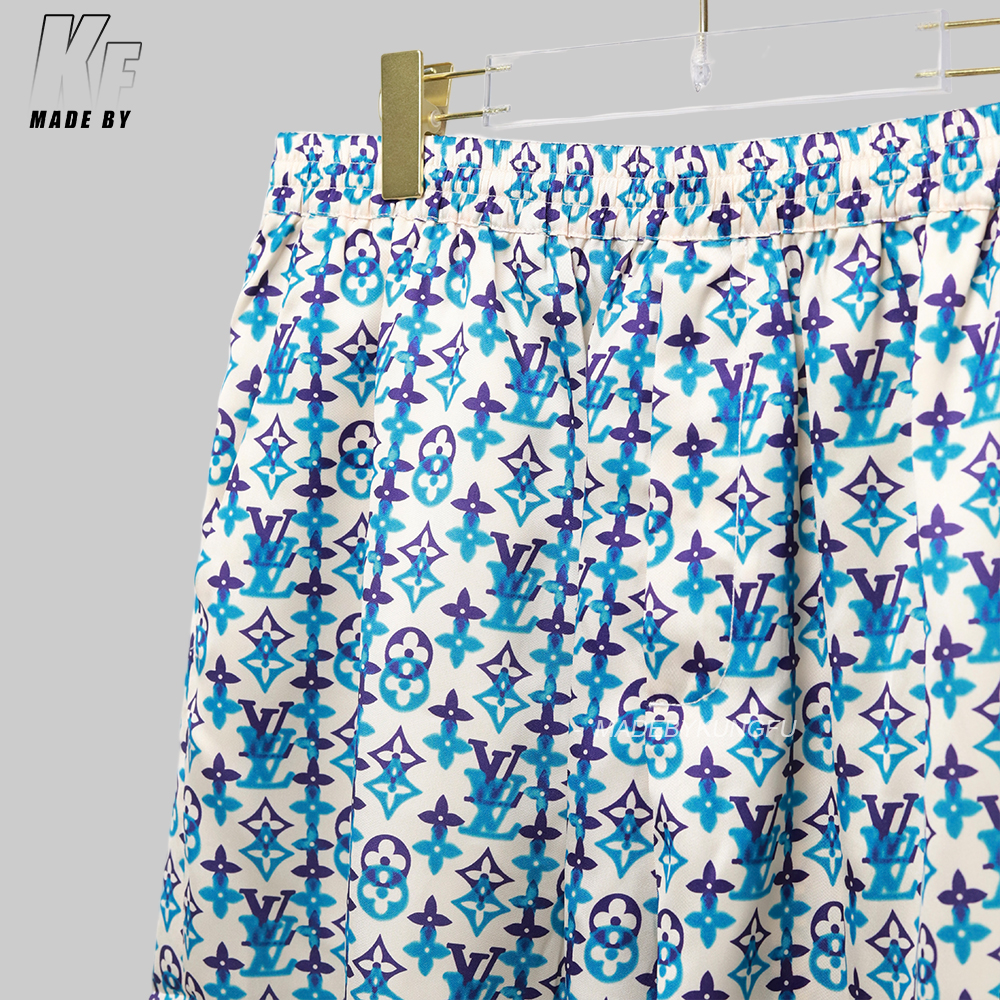 1V mulberry silk blended shorts