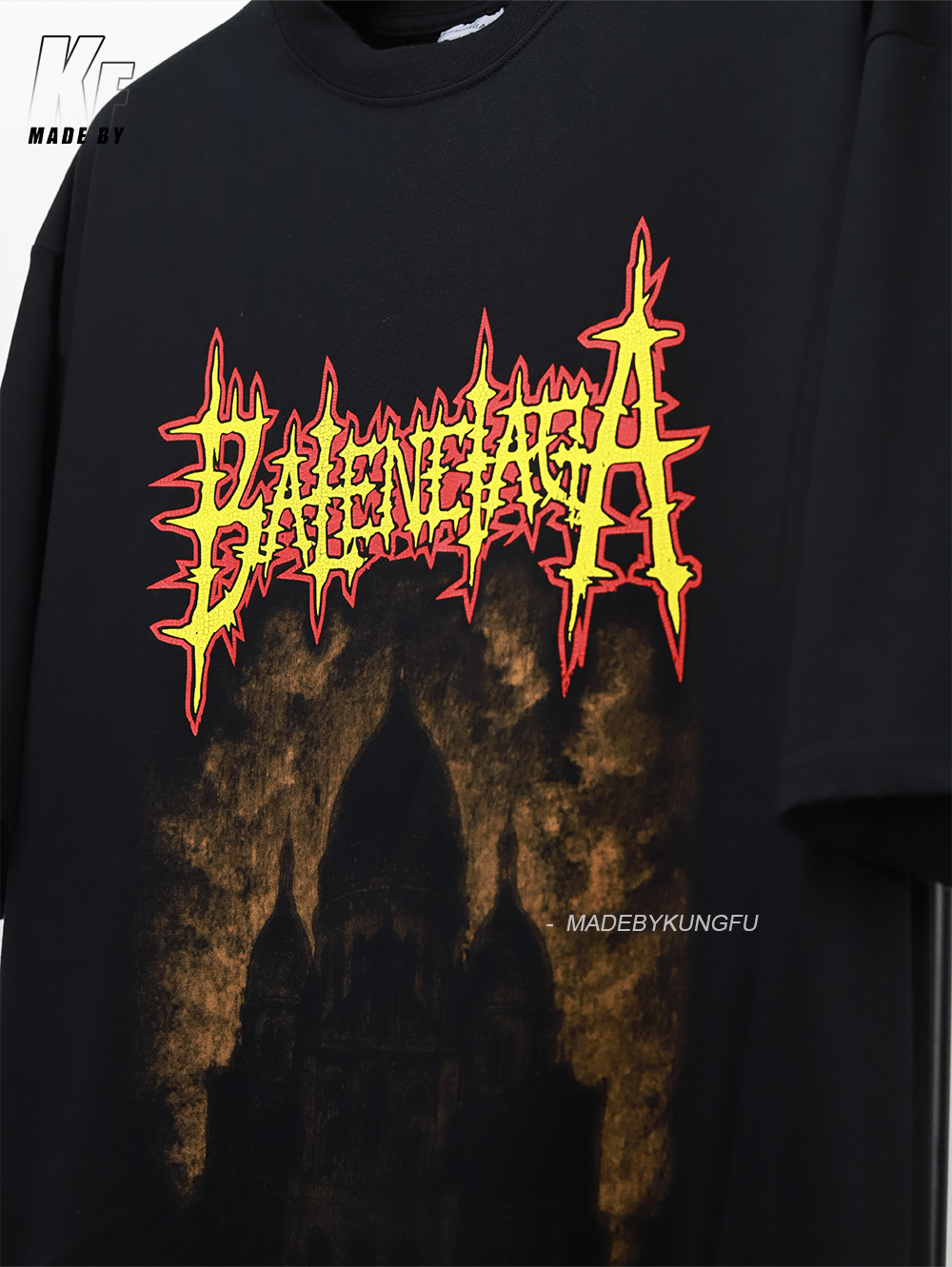 【Kornit printed】BLCG flame castle T-shirt