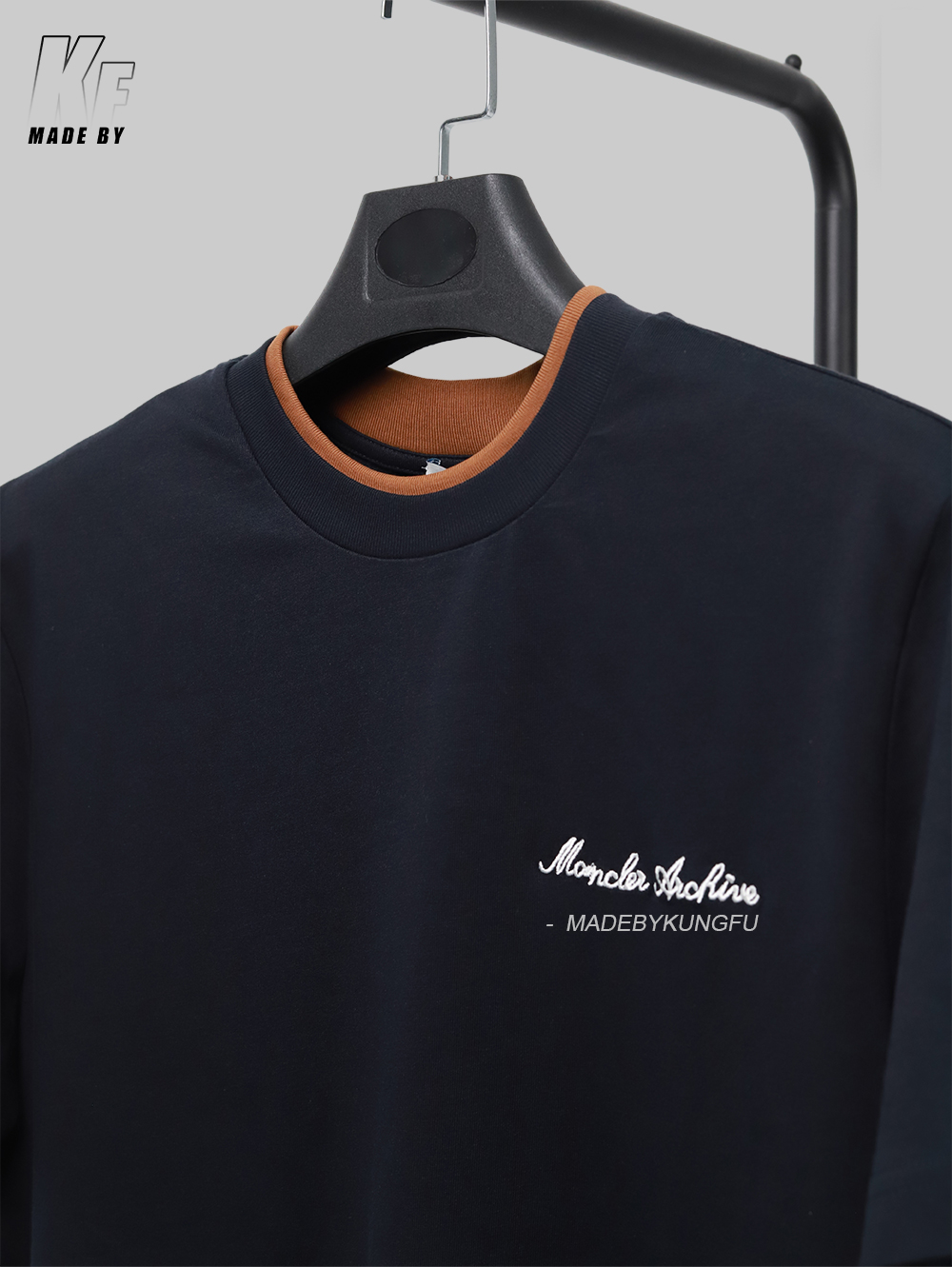 Mon double-layer neckline tee