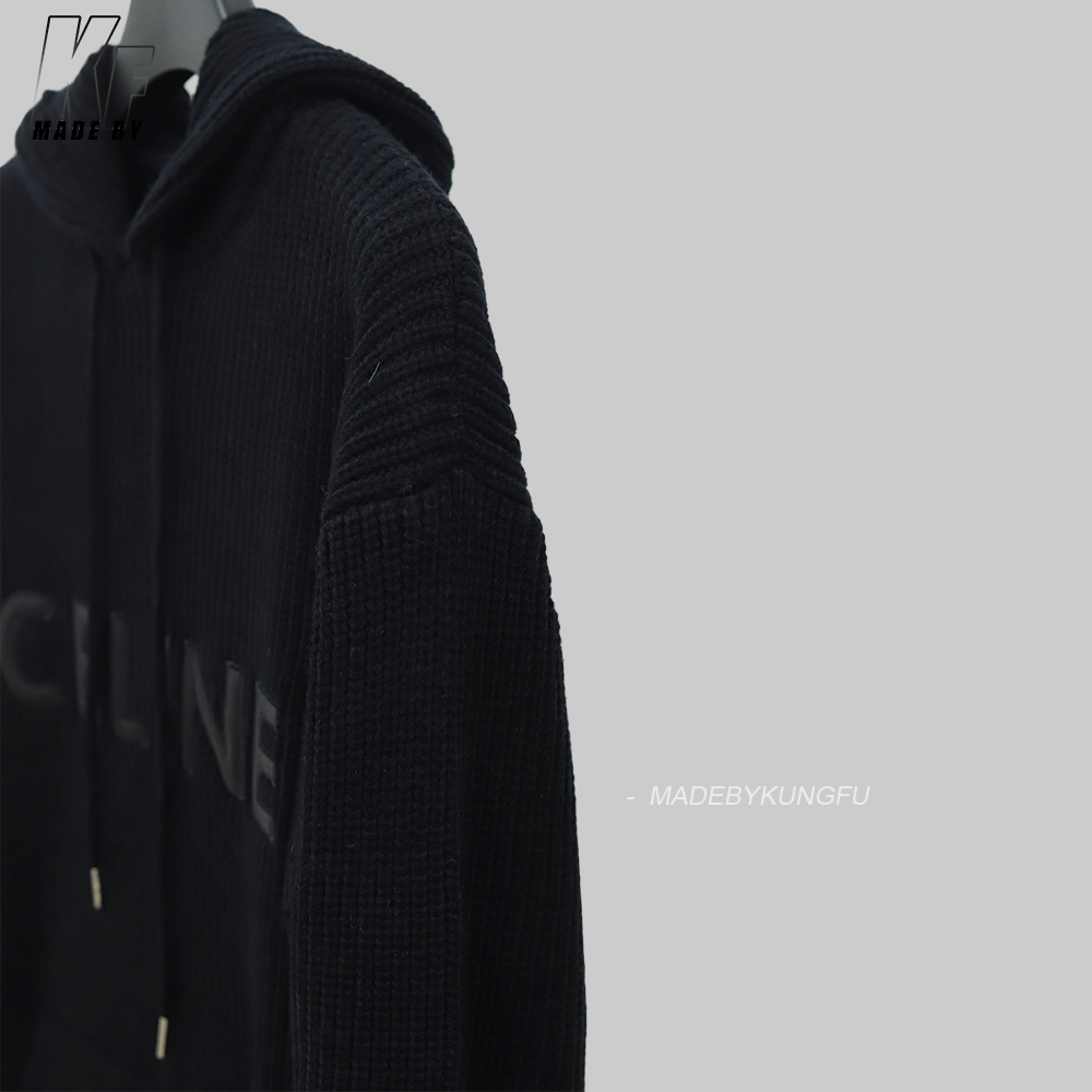 celine针织连帽卫衣 黑色