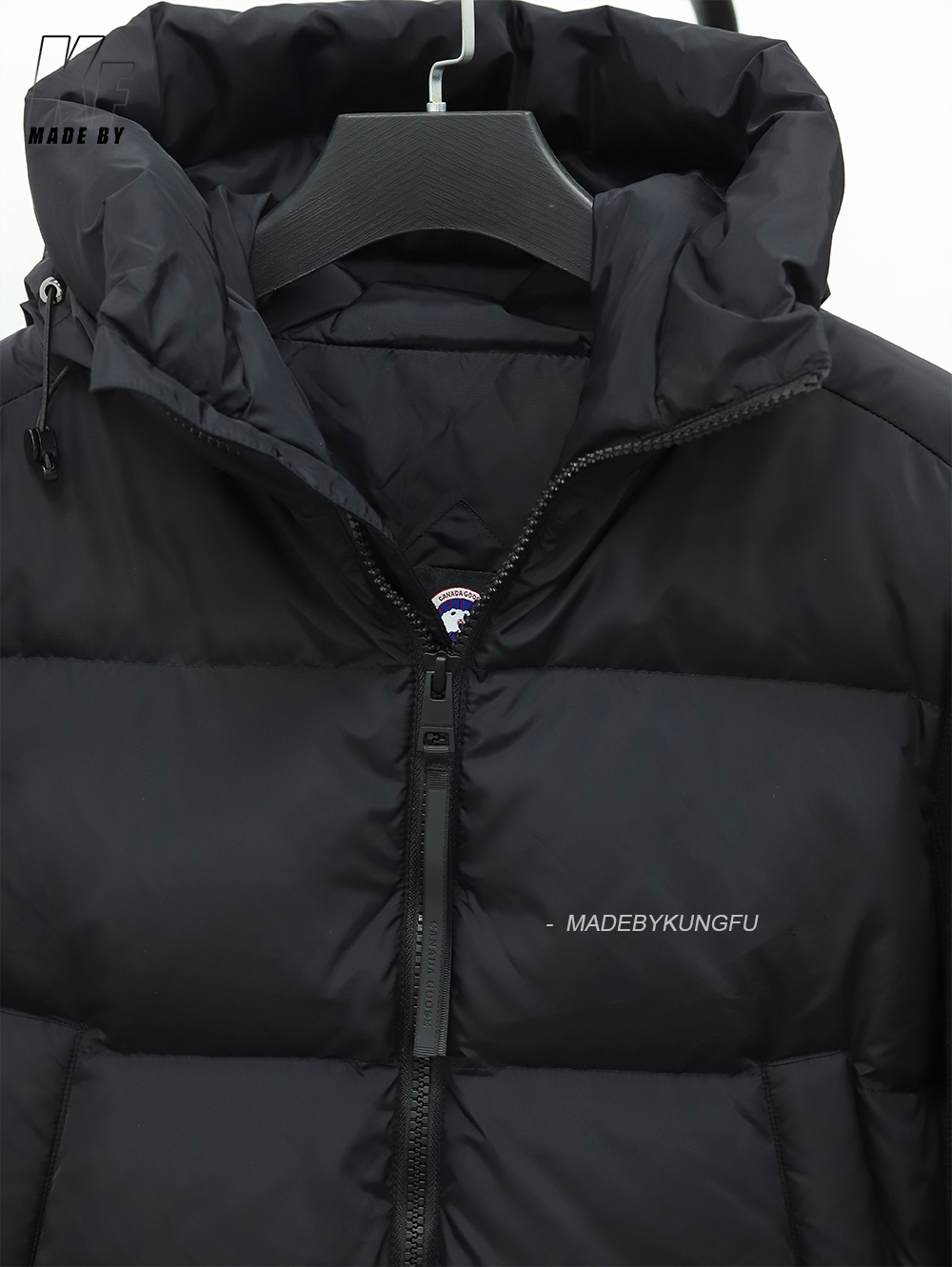 CG大鹅针织袖羽绒服 黑色