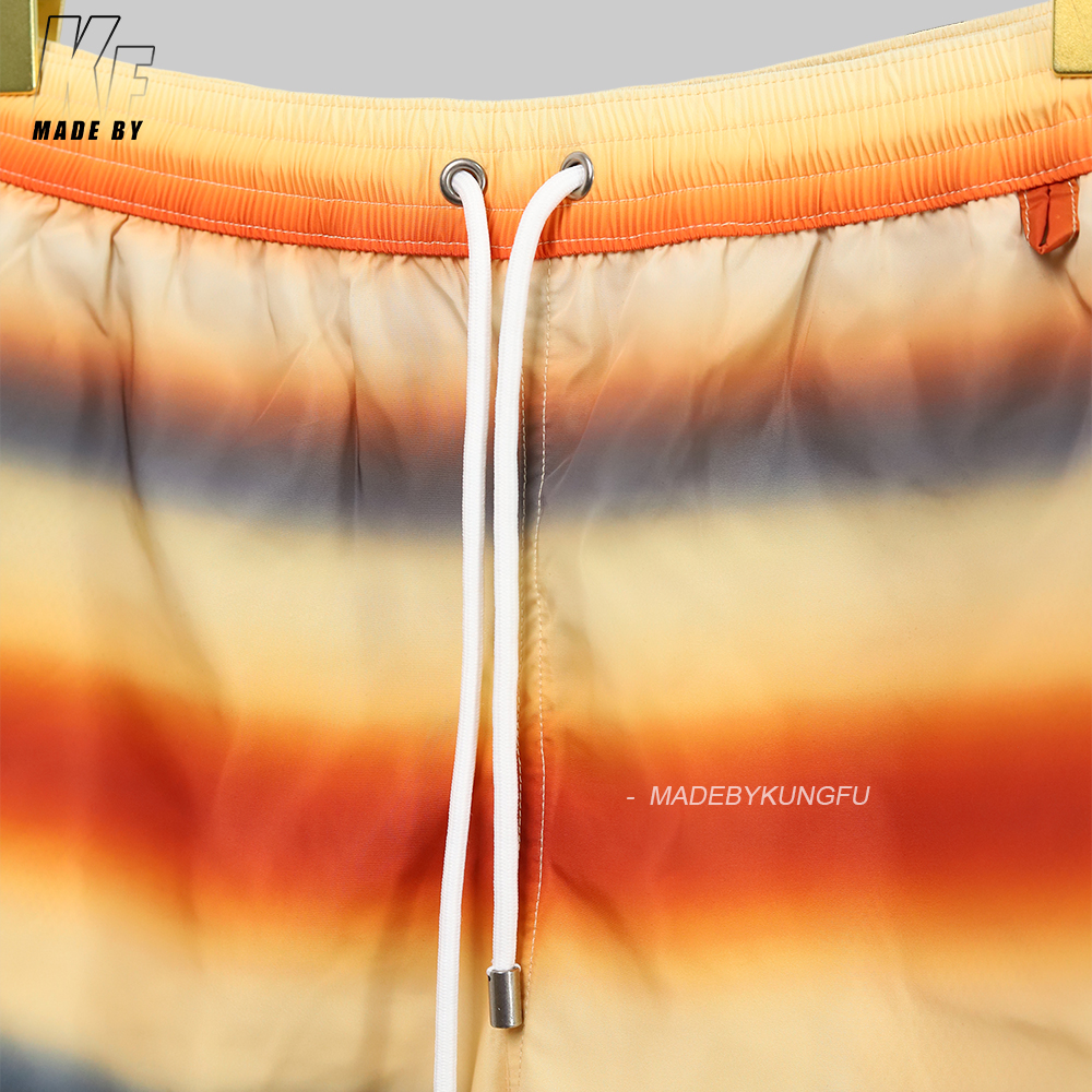 LOE Gradient striped swim trunks