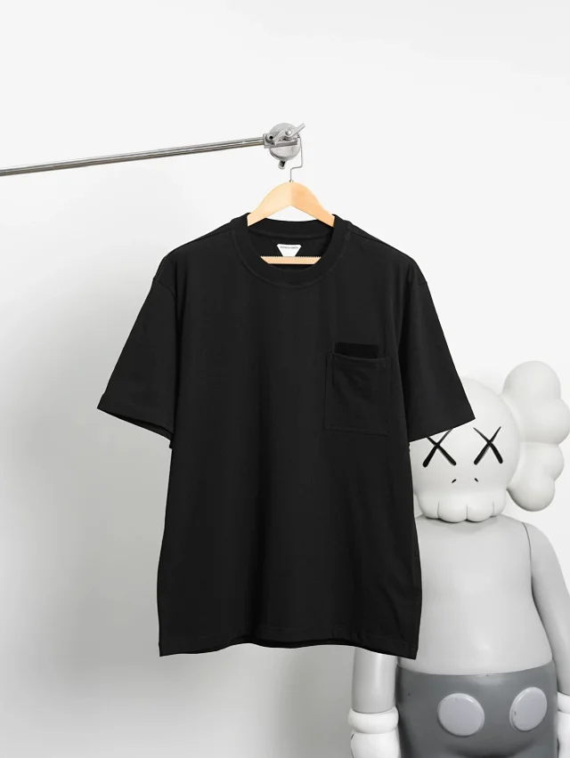Item ID 9061 BV Imported Cowhide Material Pure Hand Woven Solid Color Cotton Elastic Knitted Short Sleeve