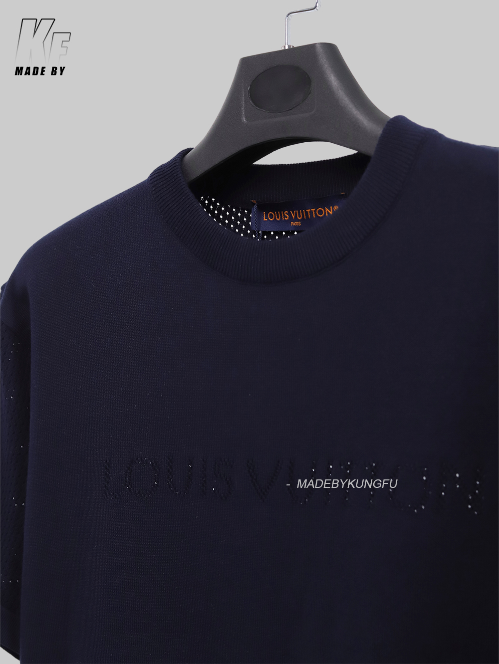 1V openwork knitting tee
