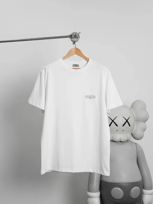 Item ID 9080 D1OR 1947 Embroidered Coast Original Yarn SS26 Spring Men's Collection Loose Cotton Plain Knitted T-shirt