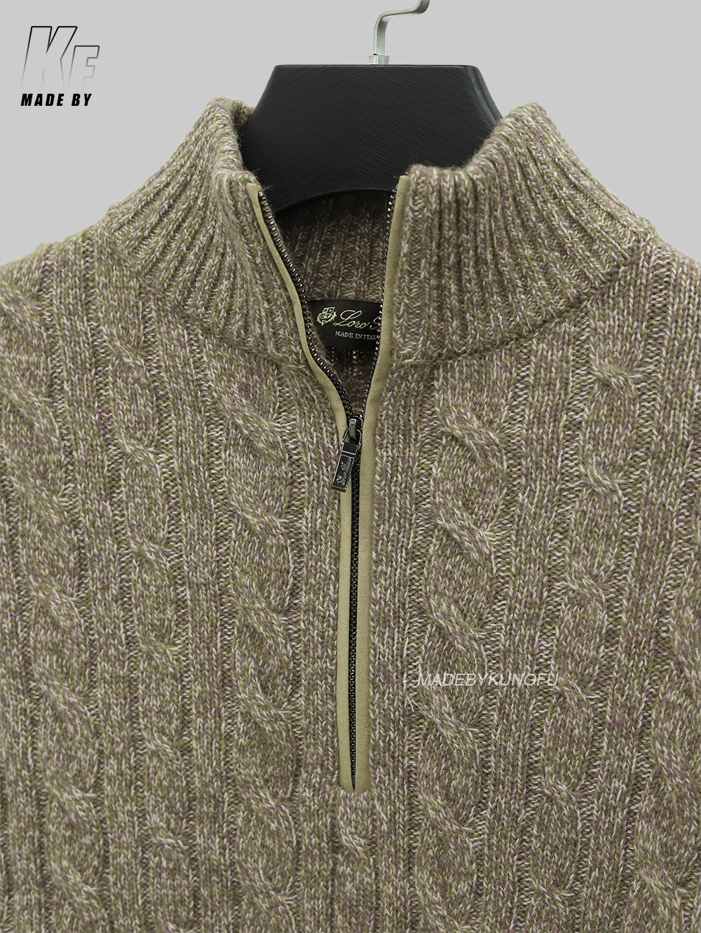 LP诺幽翩雅半拉链毛衣 沙色