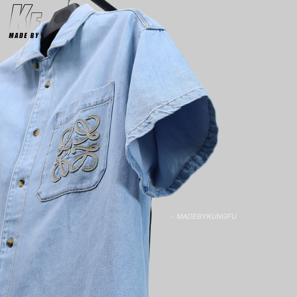 LOE patch embroidered denim shirt