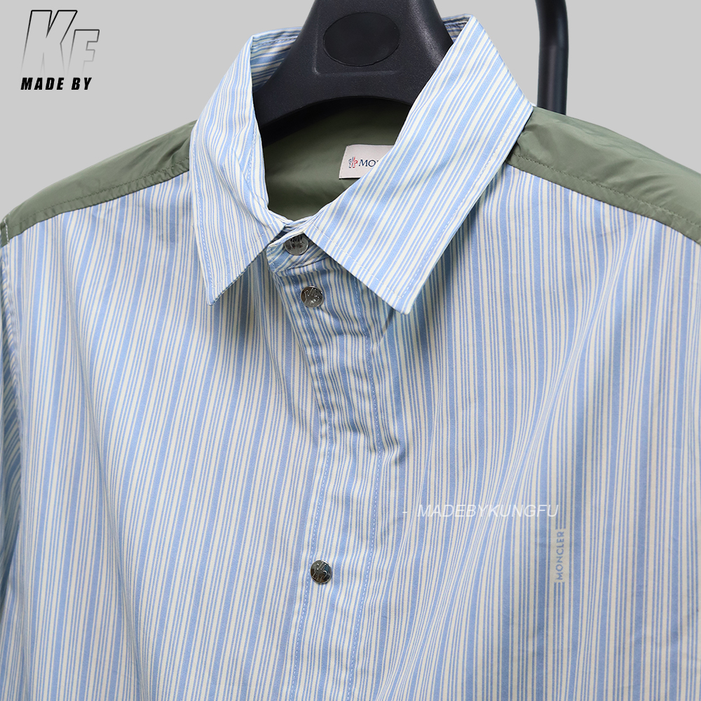 MON striped patchwork shirt