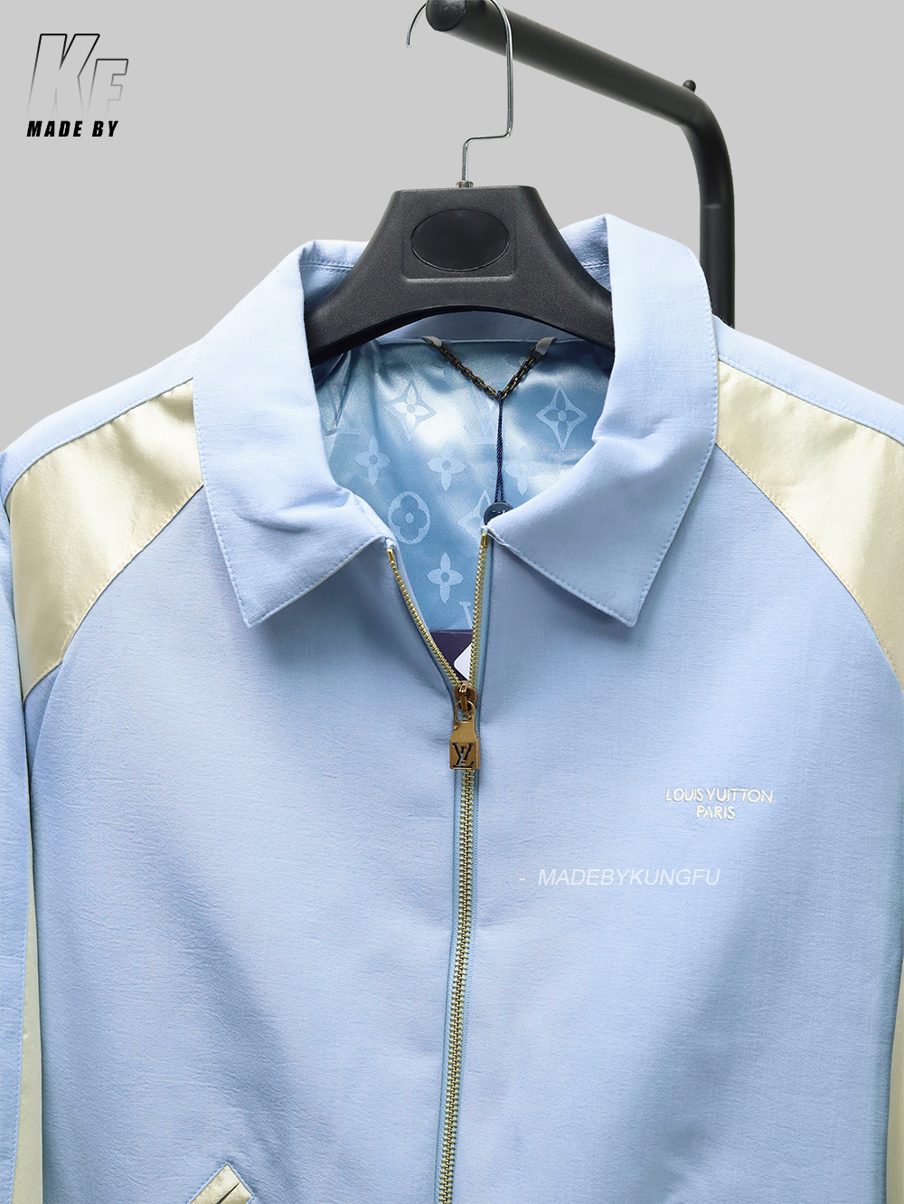 1V 50% mulberry silk blended Monogram jacket 