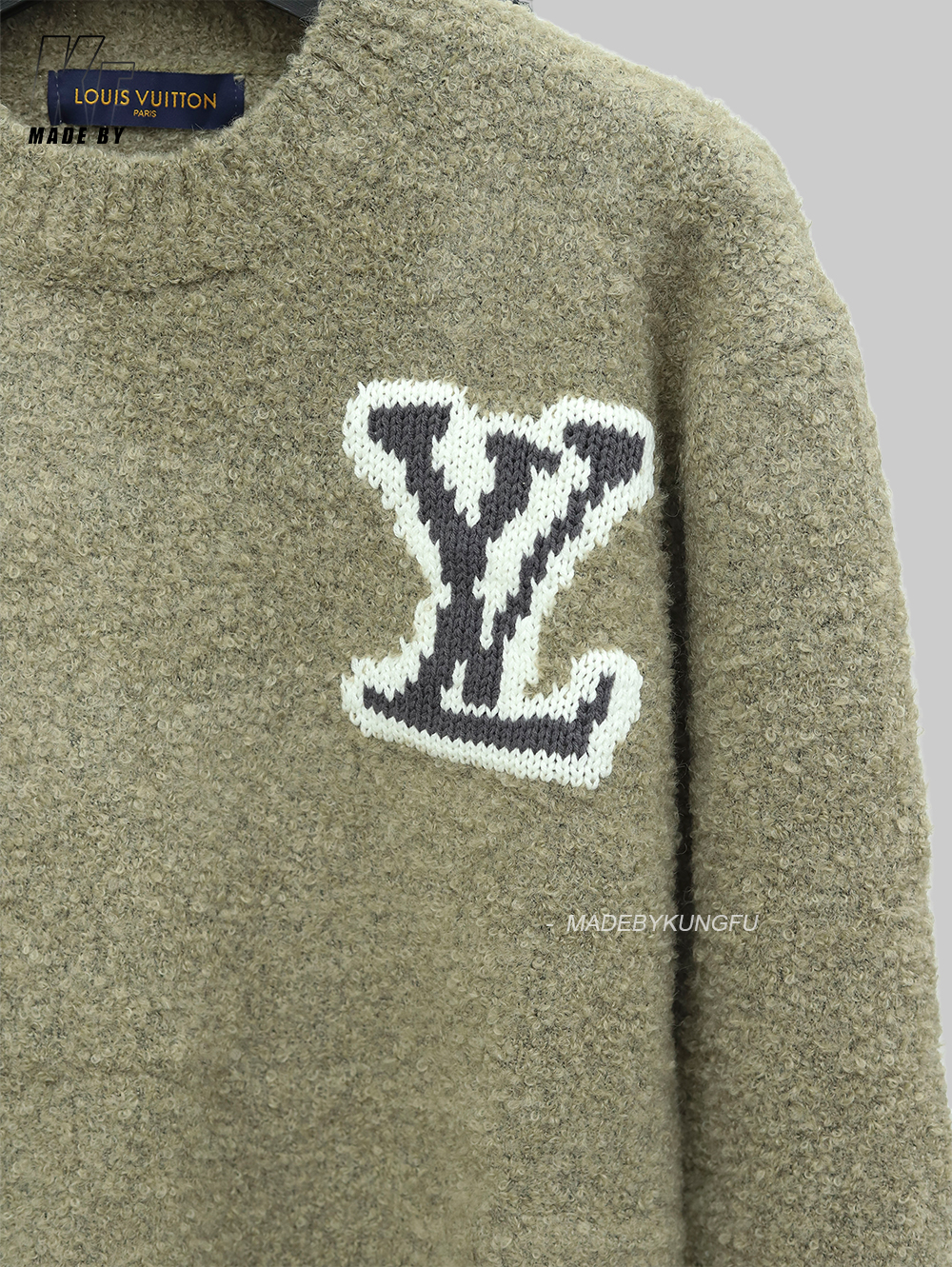 LV圆领毛衣 棕色