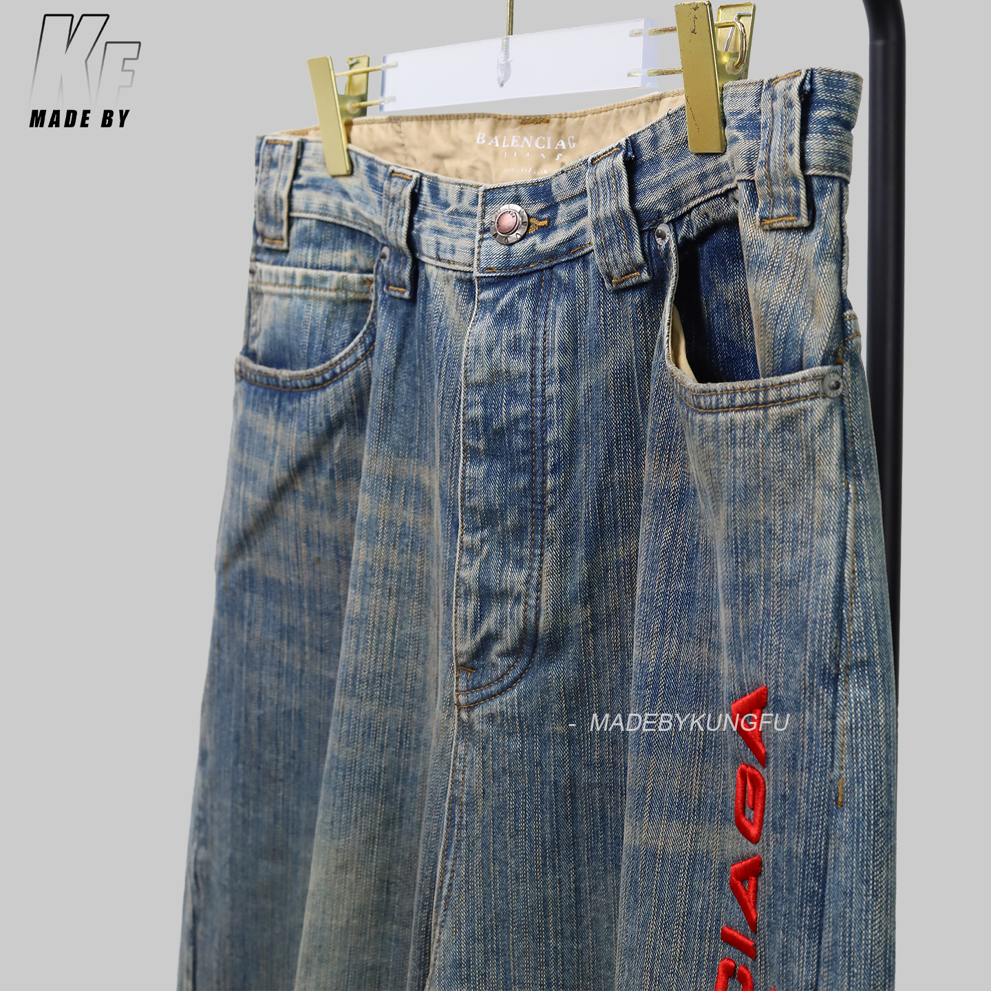BLCG 3D Embroidered Loose Jeans