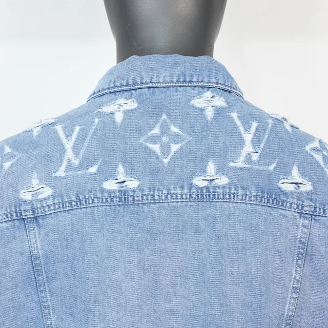 Item ID 9113 1V High-end custom FW26 Logo single-breasted lapel pocket long-sleeved denim jacket