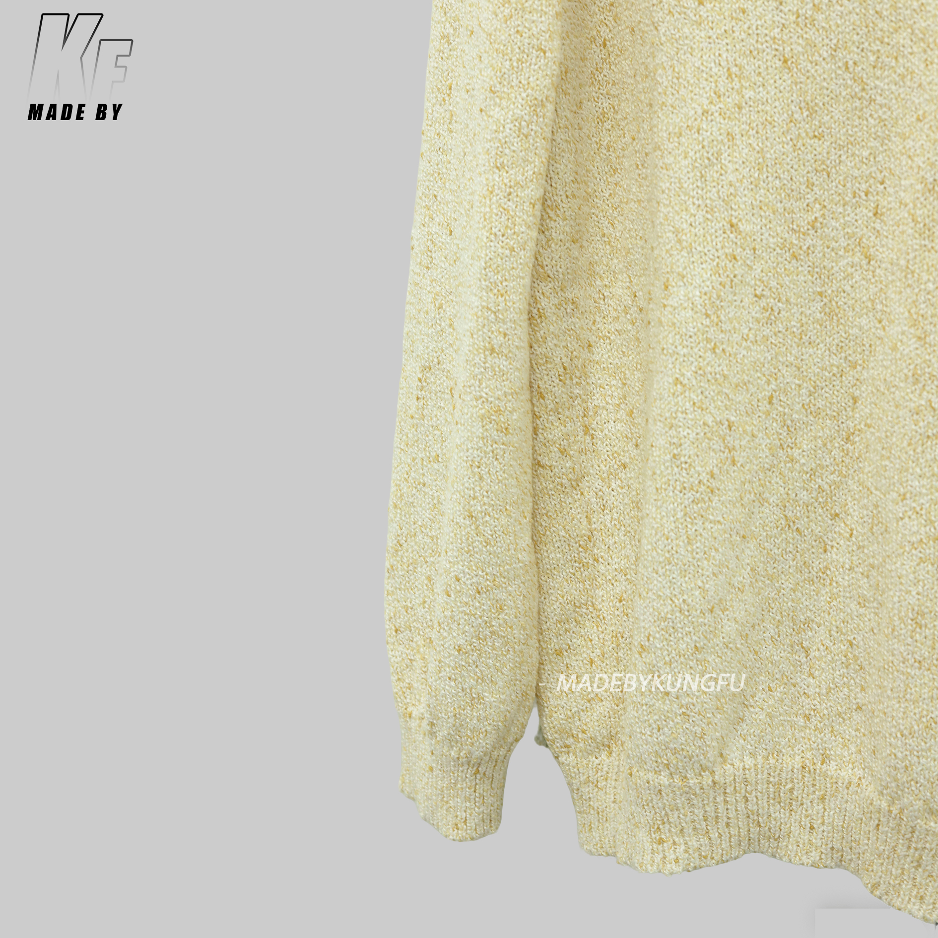 LP套头亚麻点毛衣 米色