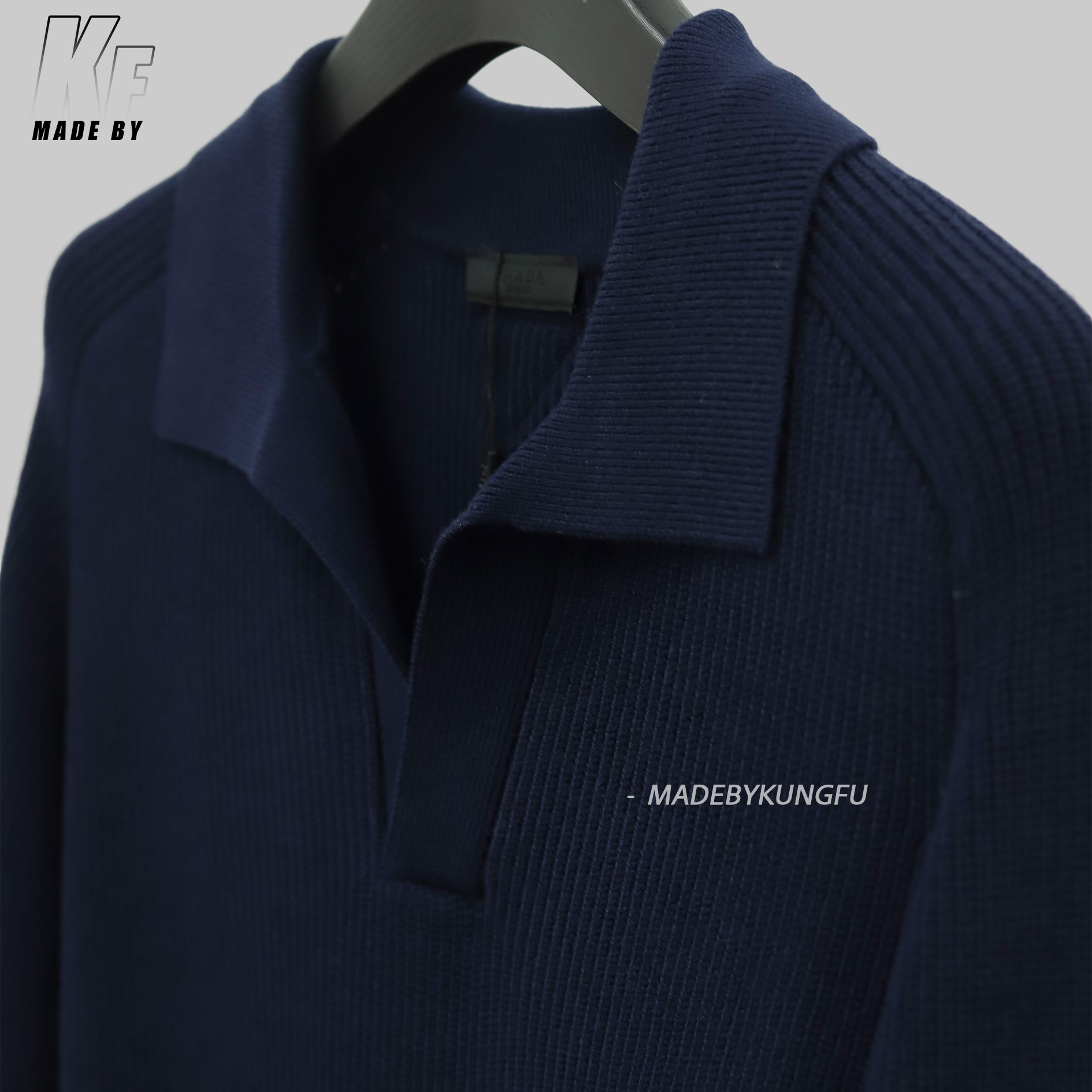 PRADA polo毛衫 藏青色