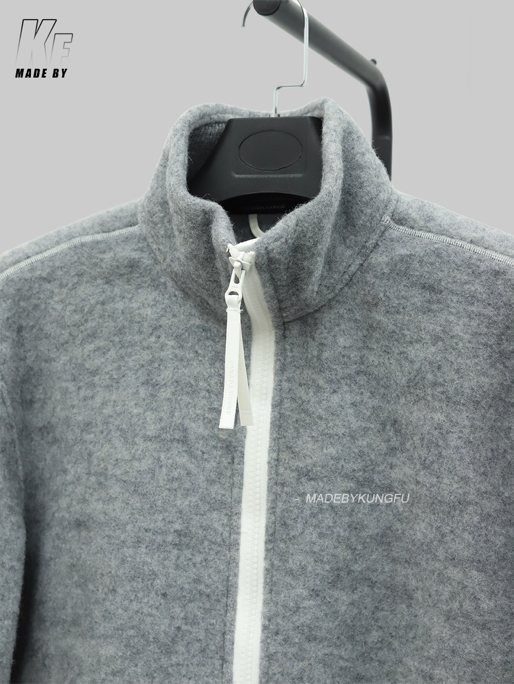 CG stand collar fleece wool jacket