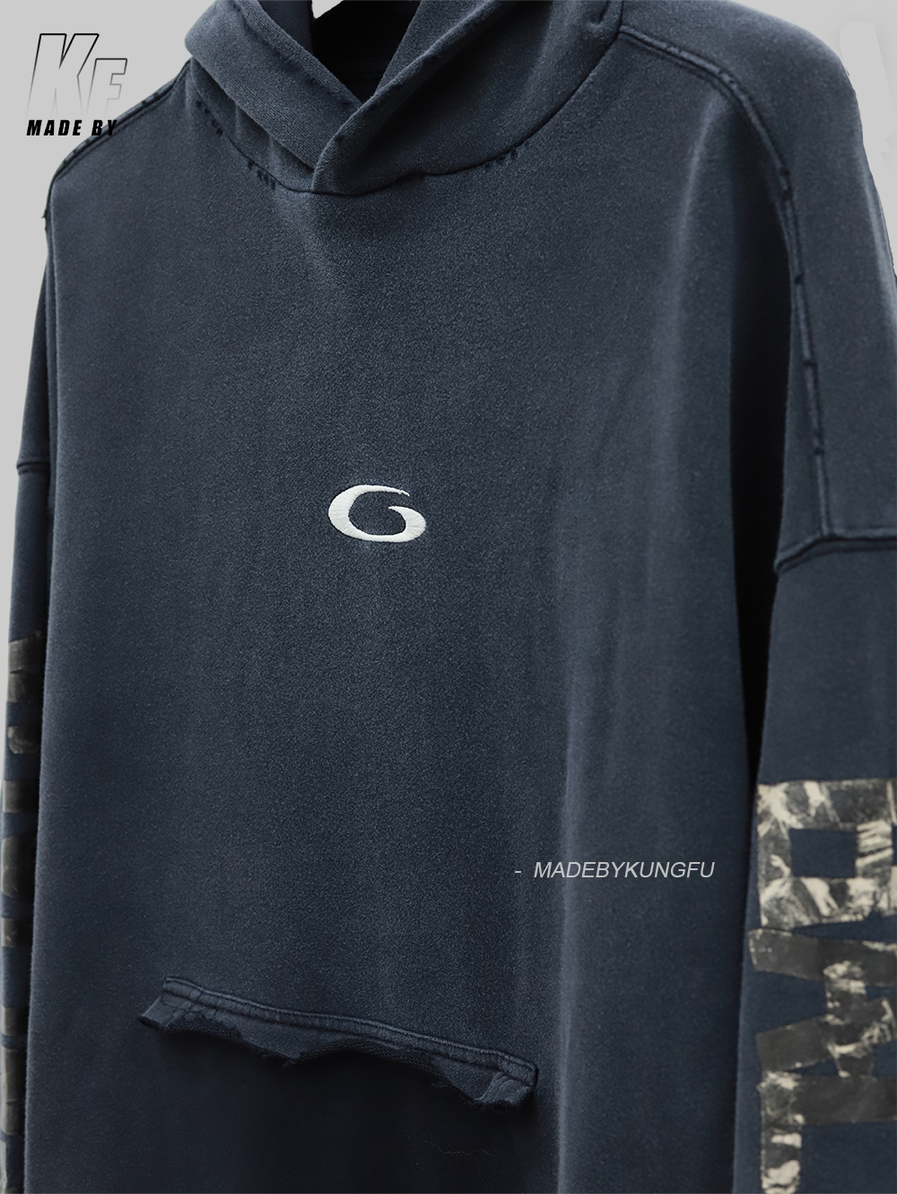 BLCG vintage washed type hooded hoodie