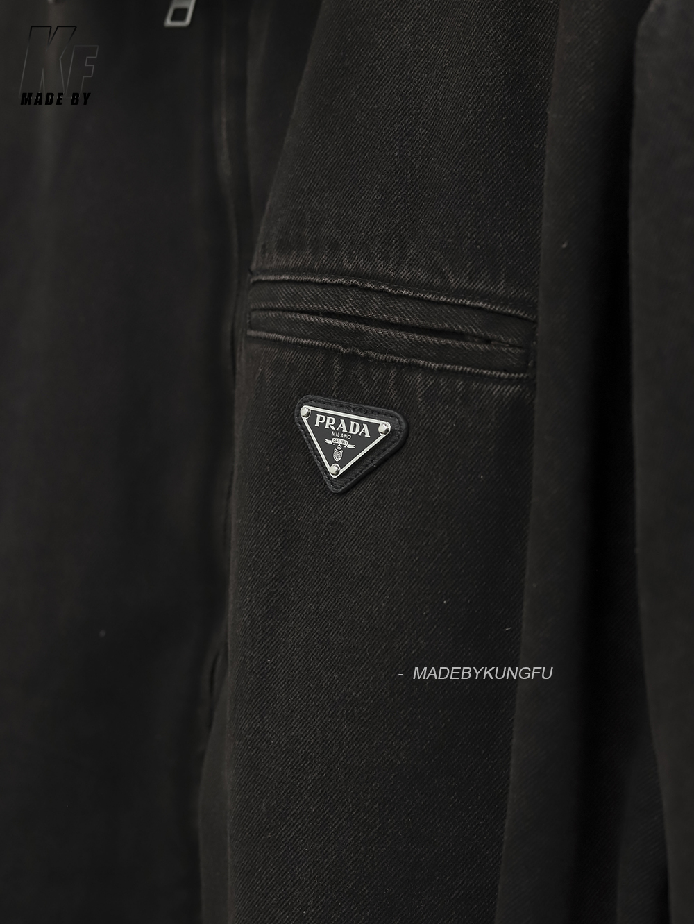 PRADA做旧飞行员拉链棉服 棕色