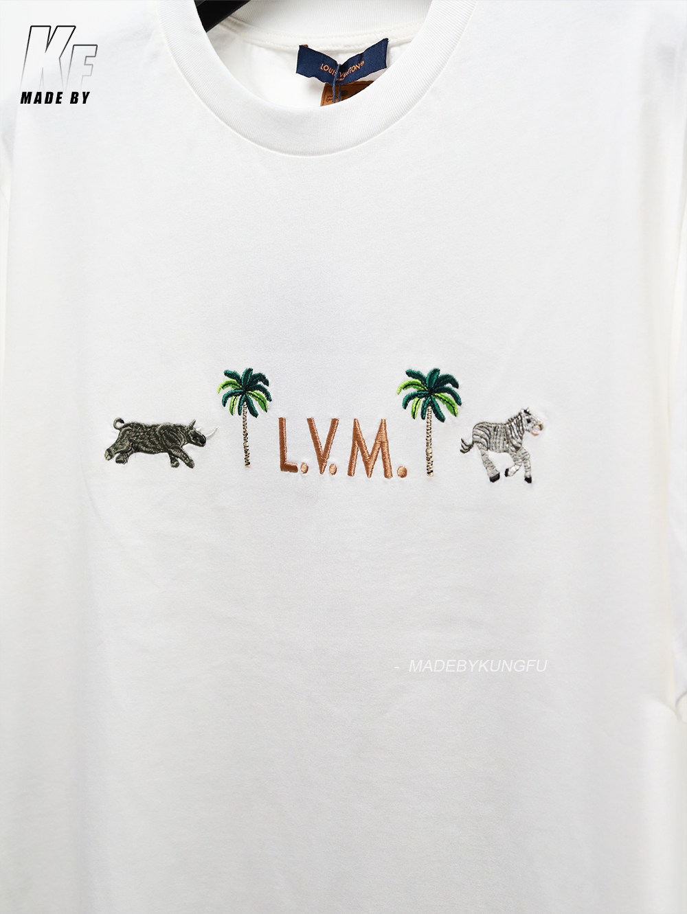 1V Coconut tree embroidery tee