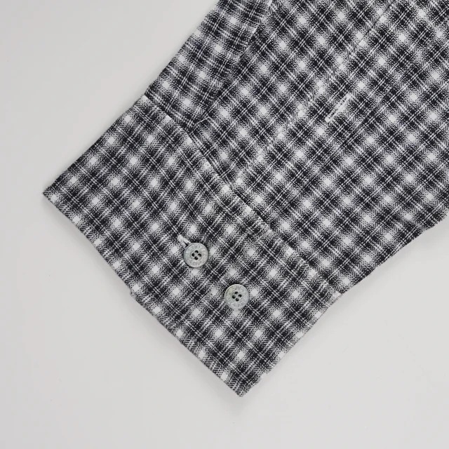Item ID 9018 Acne Left chest pocket logo flannel long sleeved shirt