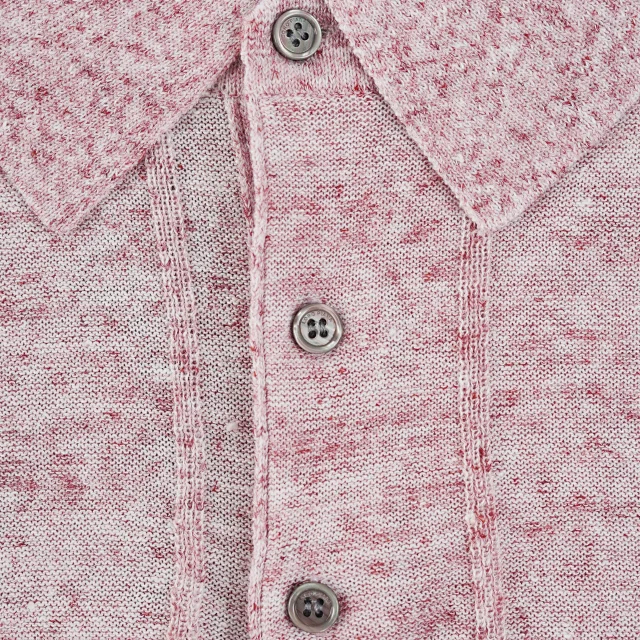 Item ID 9047 Loro 80 Linen Blended Fabric Knitted Polo Breathable Casual Short Sleeve Polo